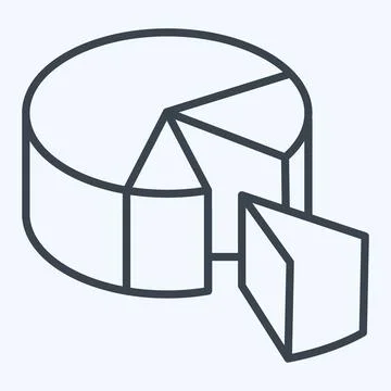 Icon Pie Chart. related to 3D Visualization symbol. line style. simple desi.. Stock Illustration