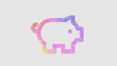 Icon pig is made up of LED square shapes that shimmer and flicker. There are Stock Footage 299201479