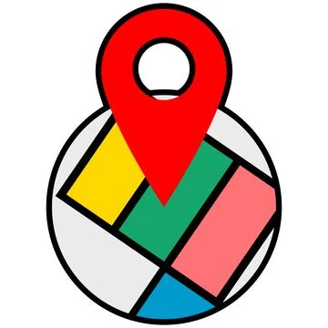 Icon pin map locations Stock Illustration