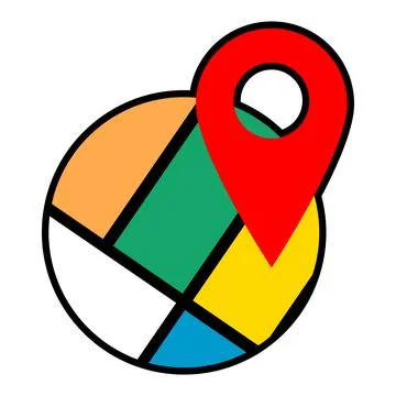 Icon pin map locations Stock Illustration