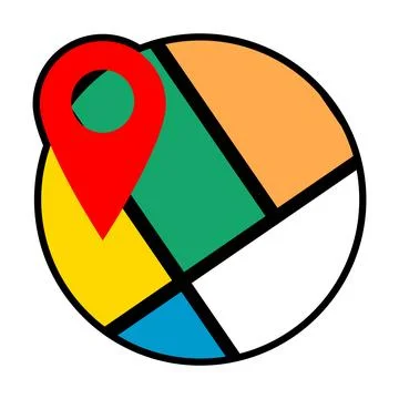 Icon pin map locations Illustrazione stock