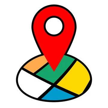 Icon pin map locations Stock Illustration