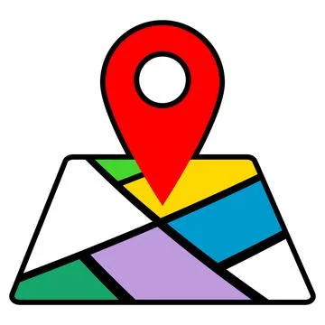 Icon pin map locations 스톡 일러스트