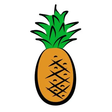 Icon of pineapple Stock Illustration