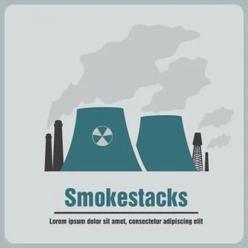 Icon pipe factory Stock Illustration