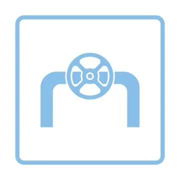 Icon of Pipe with valve Stock Illustration