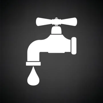 Icon of  pipe with valve Stock Illustration