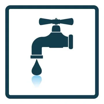 Icon of  pipe with valve Stock Illustration