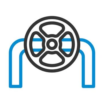 Icon Of Pipe With Valve Stock Illustration