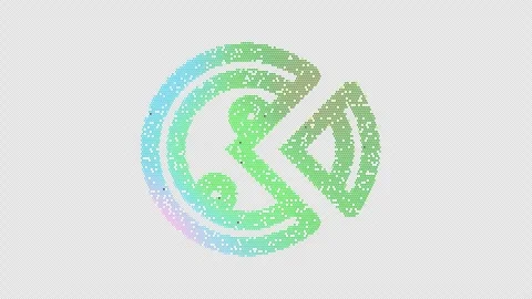Icon pizza is made up of LED square shapes that shimmer and flicker. There are Stock Footage 299211658
