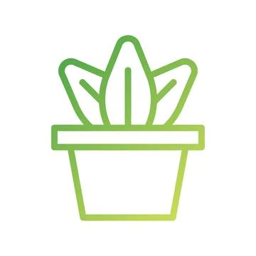 Icon plant gradient line style pixel perfect. Ilustração Stock