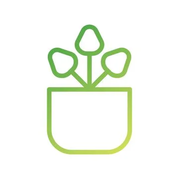 Icon plant gradient line style pixel perfect. Ilustração Stock
