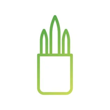 Icon plant gradient line style pixel perfect. Ilustração Stock