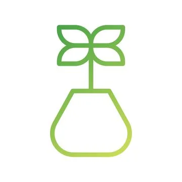 Icon plant gradient line style pixel perfect. Ilustração Stock