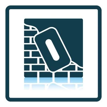 Icon of plastered brick wall Ilustración de archivo
