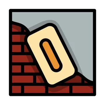 Icon Of Plastered Brick Wall イラスト素材