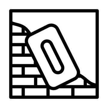 Icon Of Plastered Brick Wall イラスト素材