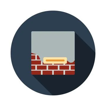 Icon Of Plastered Brick Wall イラスト素材