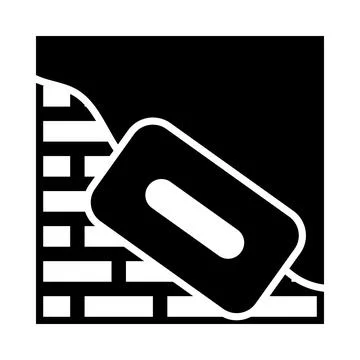 Icon Of Plastered Brick Wall イラスト素材