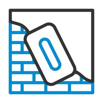 Icon Of Plastered Brick Wall イラスト素材