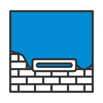 Icon Of Plastered Brick Wall イラスト素材