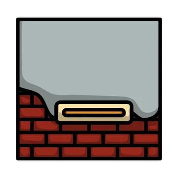 Icon Of Plastered Brick Wall イラスト素材