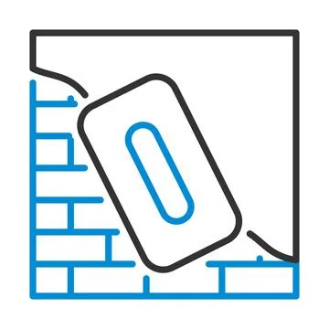 Icon Of Plastered Brick Wall イラスト素材