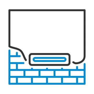 Icon Of Plastered Brick Wall イラスト素材