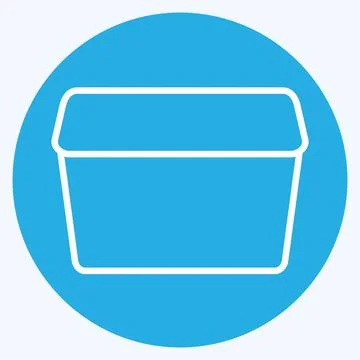 Icon Plastic Container. related to Plastic Product symbol. blue eyes style... 스톡 일러스트