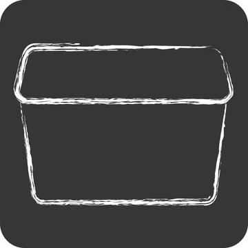 Icon Plastic Container. related to Plastic Product symbol. chalk Style. des.. 库存插图