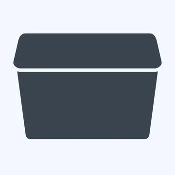 Icon Plastic Container. related to Plastic Product symbol. glyph style. des.. 스톡 일러스트