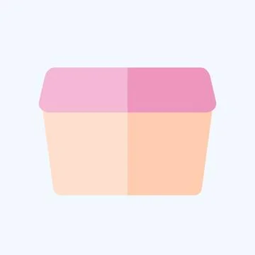 Icon Plastic Container. related to Plastic Product symbol. flat style. desi.. 스톡 일러스트