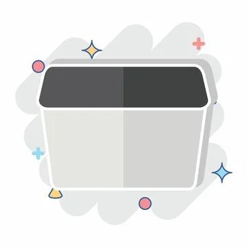 Icon Plastic Container. related to Plastic Product symbol. comic style. des.. 스톡 일러스트