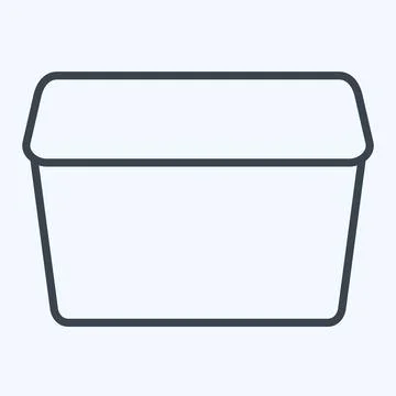 Icon Plastic Container. related to Plastic Product symbol. line style. desi.. 库存插图