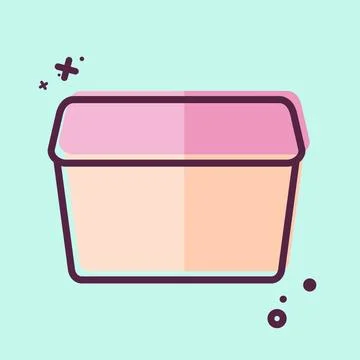 Icon Plastic Container. related to Plastic Product symbol. MBE style. desig.. 库存插图