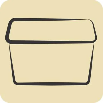 Icon Plastic Container. related to Plastic Product symbol. hand drawn style.. Stockillustratie