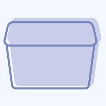 Icon Plastic Container. related to Plastic Product symbol. two tone style. .. Illustrazione stock