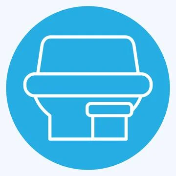 Icon Plastics Container. related to Waste Sorting symbol. blue eyes style. .. Stock Illustration