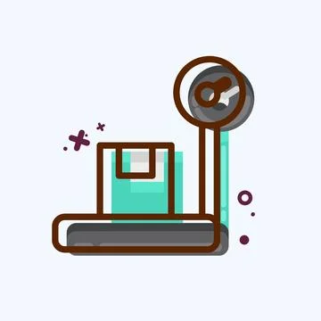 Icon Platform Scale. suitable for education symbol. MBE style. simple design  Stockillustratie