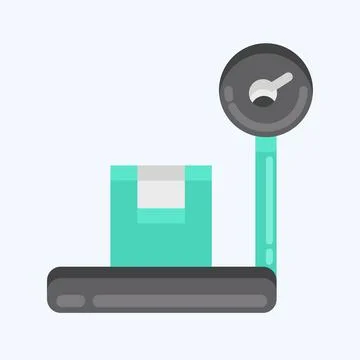 Icon Platform Scale. suitable for education symbol. flat style. simple design Illustration