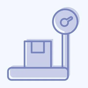 Icon Platform Scale. suitable for education symbol. two tone style. simple de Stock Illustration