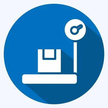 Icon Platform Scale. suitable for education symbol. long shadow style. simple 스톡 일러스트