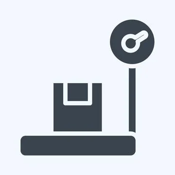 Icon Platform Scale. suitable for education symbol. glyph style. simple desig イラスト素材