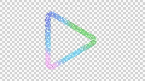Icon play is made up of LED square shapes. There are bright diodes and there are Illustrazione stock
