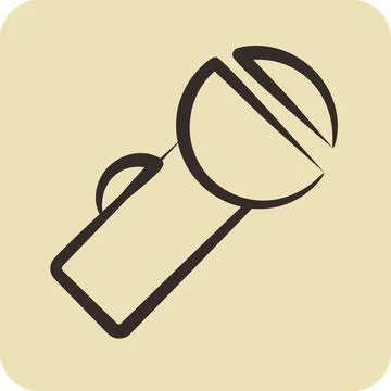 Icon Pocket Torch. suitable for House symbol. hand drawn style. simple desi.. Illustration