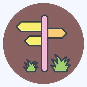 Icon Pointer. suitable for City Park symbol. color mate style. simple design  Ilustração Stock