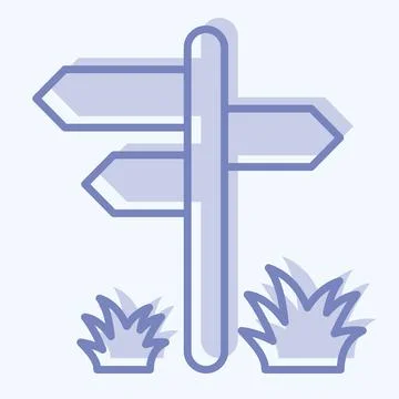 Icon Pointer. suitable for City Park symbol. two tone style. simple design ed 스톡 일러스트