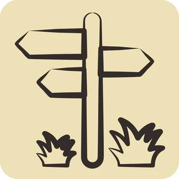 Icon Pointer. suitable for City Park symbol. hand drawn style. simple desig.. Stock Illustration