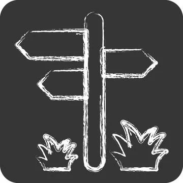 Icon Pointer. suitable for City Park symbol. chalk Style. simple design edi.. Stock Illustration