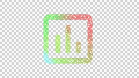 Icon poll is made up of LED square shapes. There are bright diodes and there are Stock Illustration